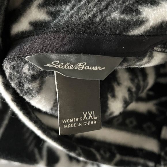 Eddie Bauer Aztec Fleece Jacket Womens XXL 1/4 Zip Pullover Geometric Pattern - Picture 2 of 7